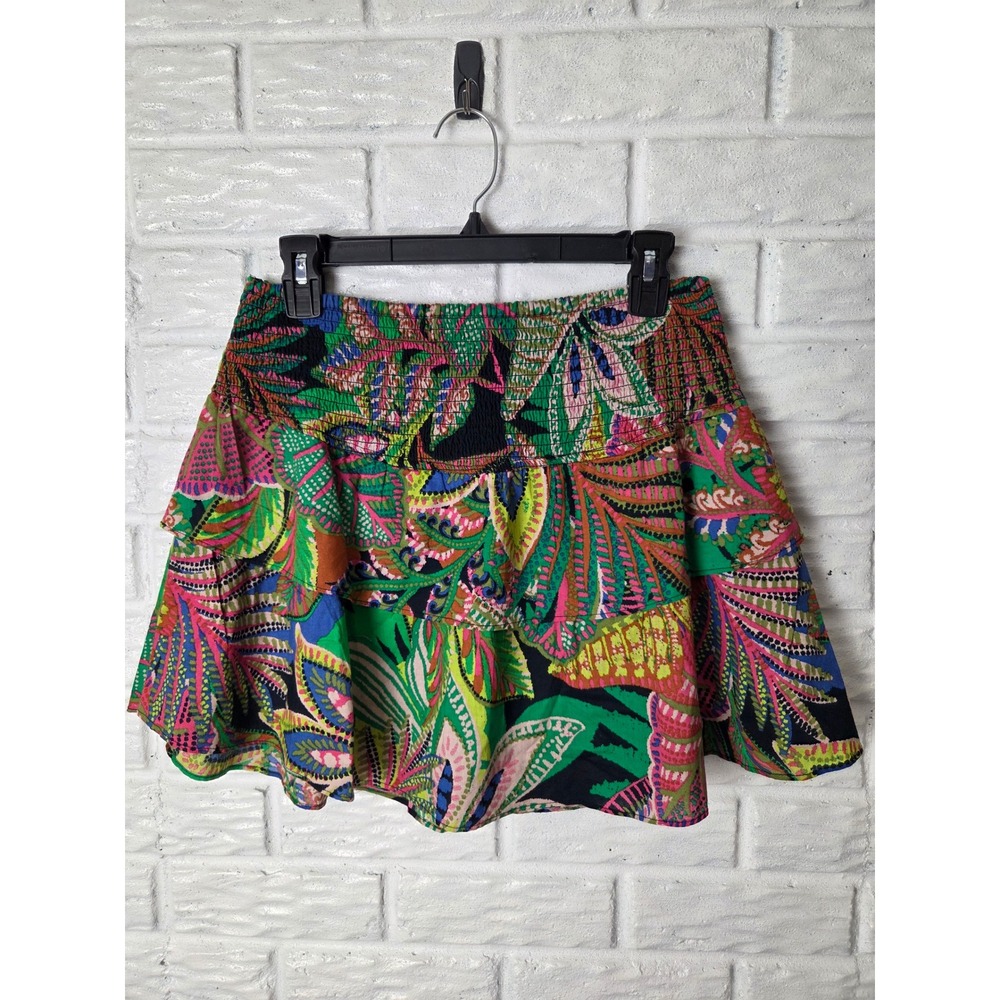 GB Gianni Bini skirt Women's size Large Multicolor Tiered Short Cotton NWT